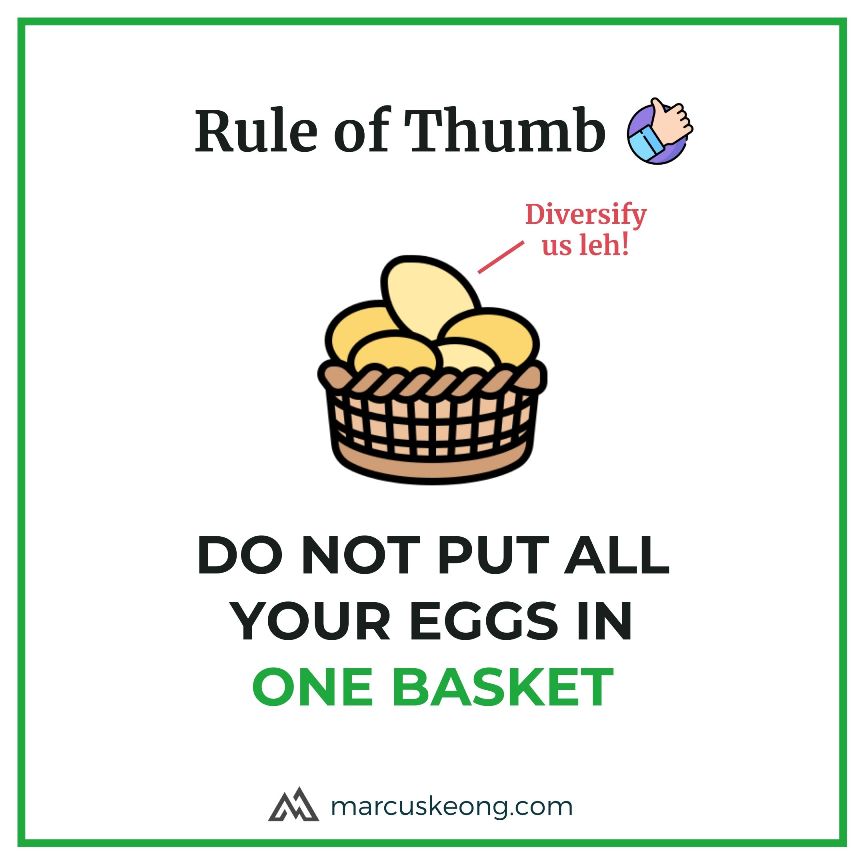 Do not put all your eggs in one basket. It means we should diversify our investment to reduce risk, that's why I invest in stocks.