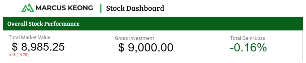 Overall Stock Performance of Marcus's Stock Portfolio Update in May 2021