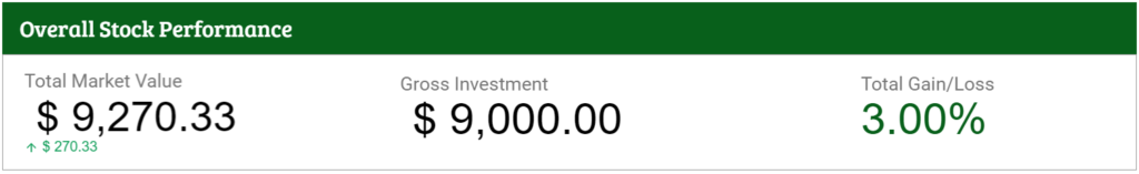 Overall Stock Performance of Marcus's Stock Portfolio Update in July 2021