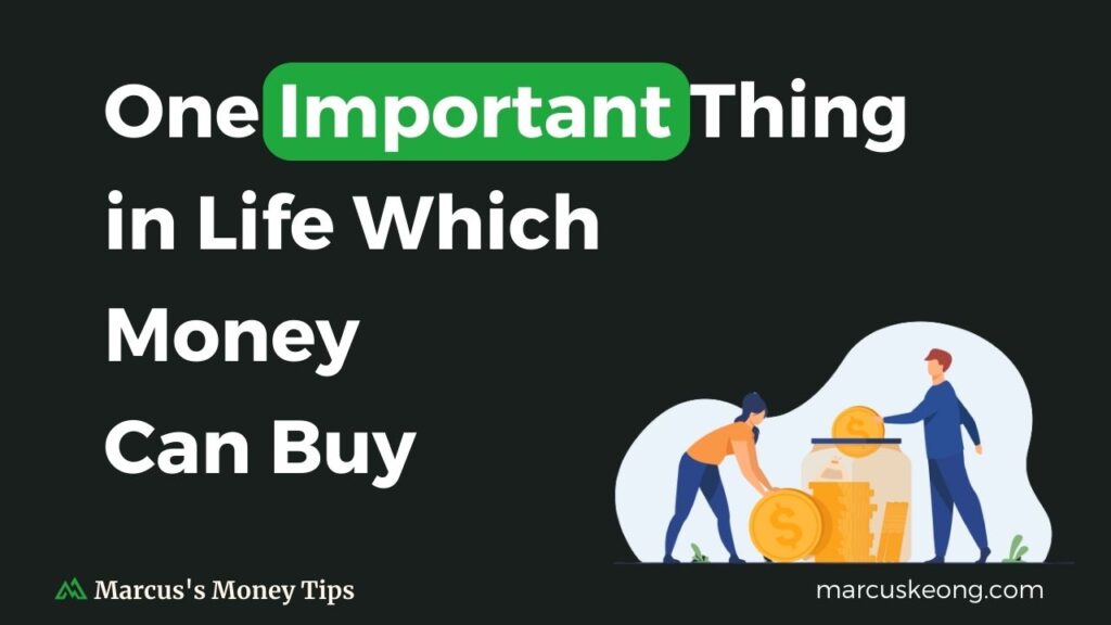 Featured banner of "One Important Thing in Life Which Money Can Buy"